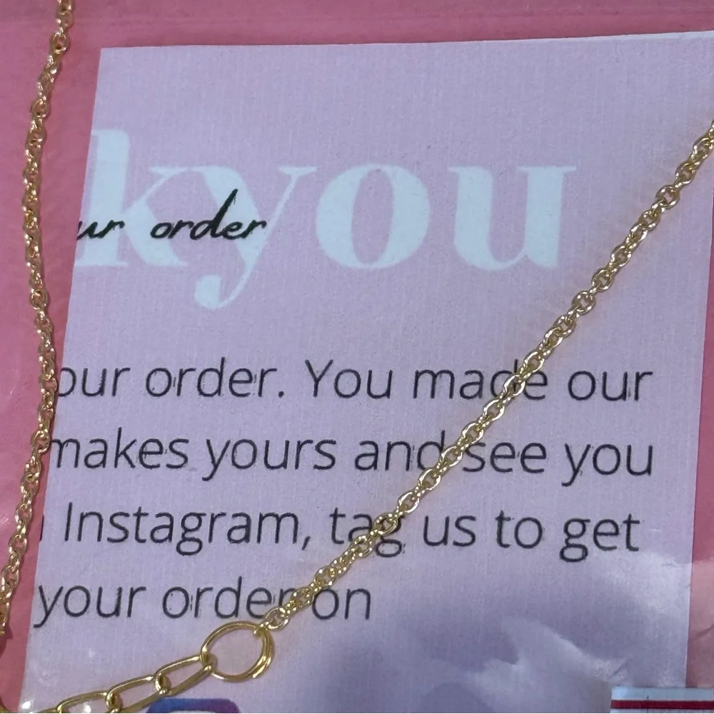 Gold Tone Crescent Moon Charm Necklace | Cute Locket Pendant | Gift Ready